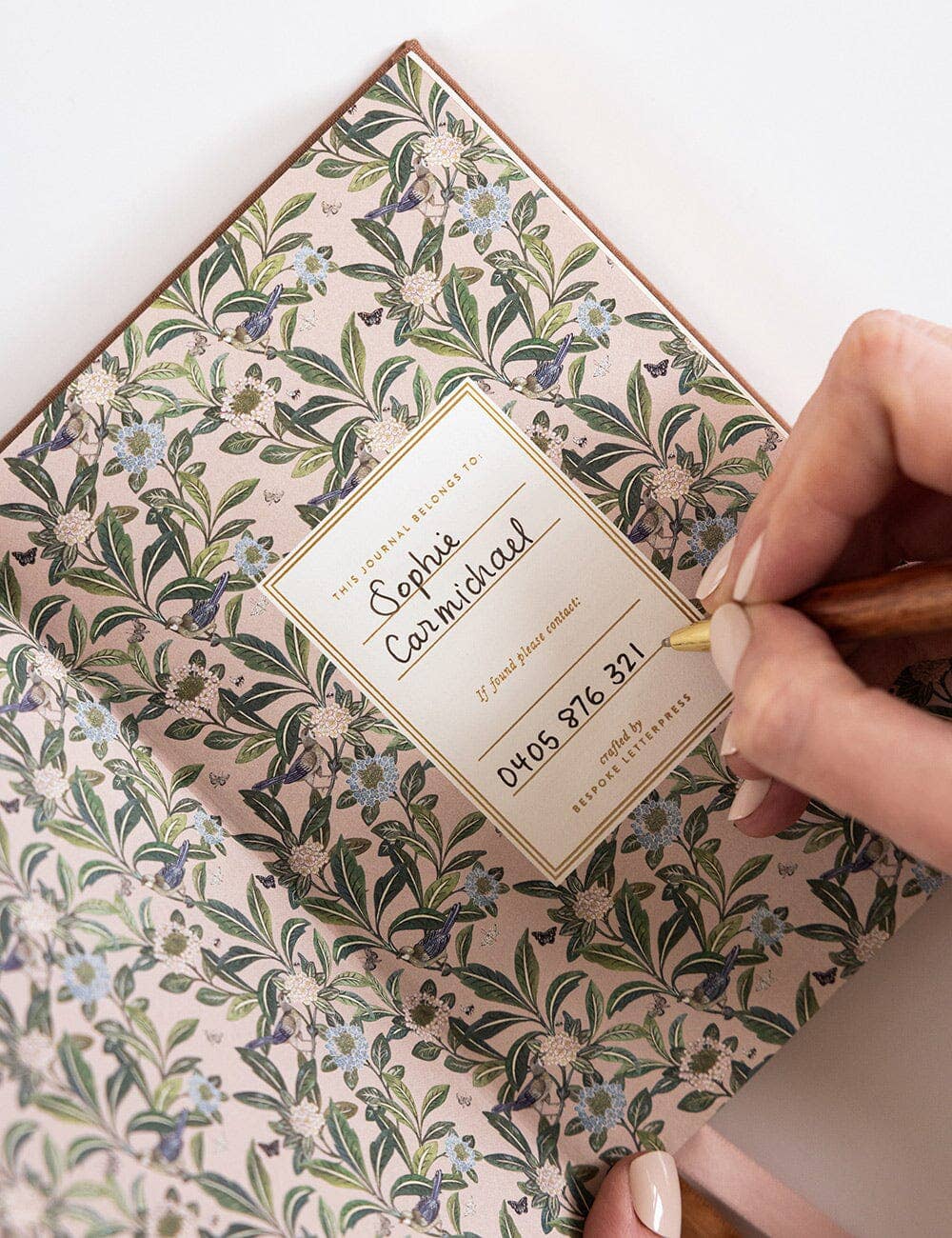 Linen Bound Pocket Journal - Mocha (Lined)