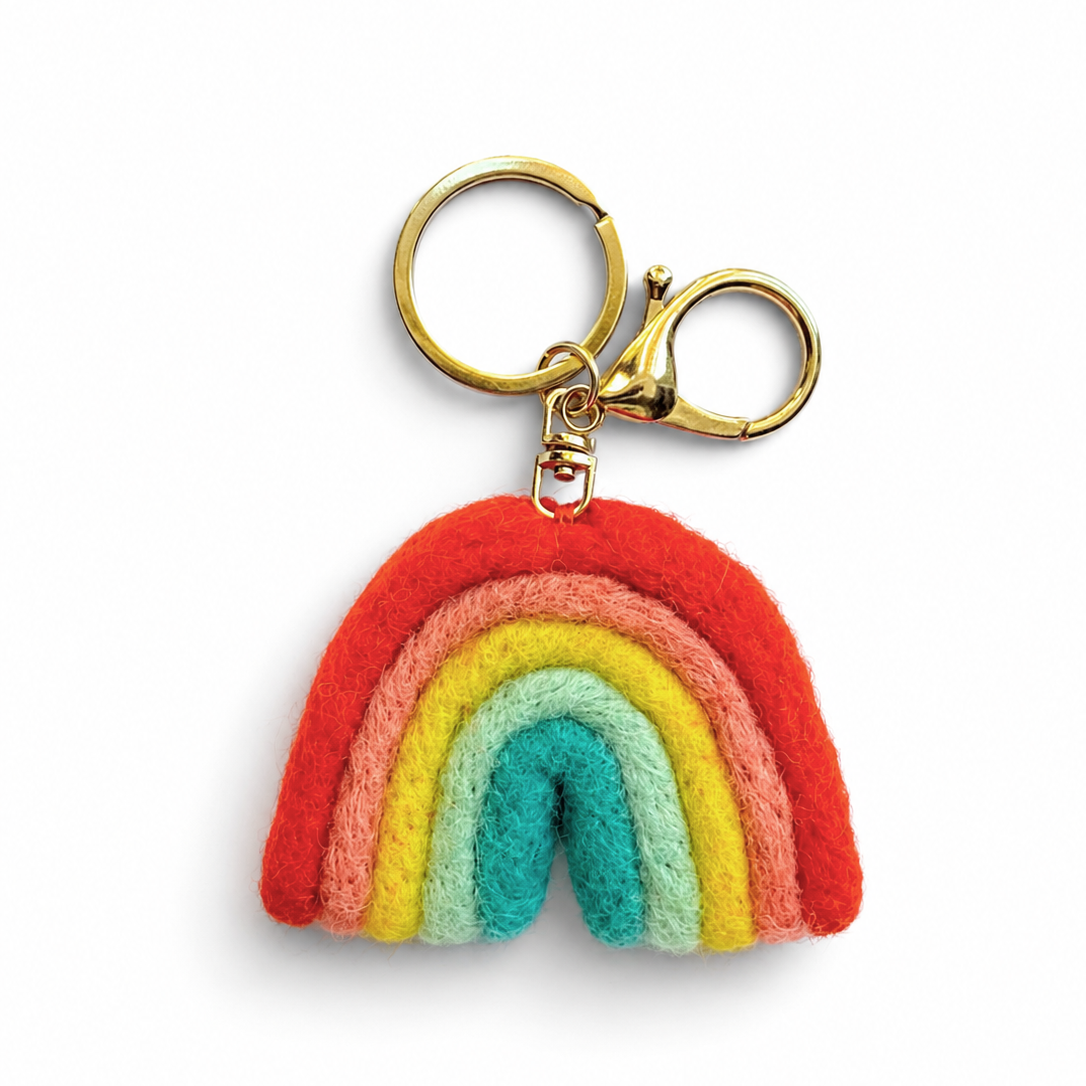 Felt Rainbow Keychain - Bag Charm