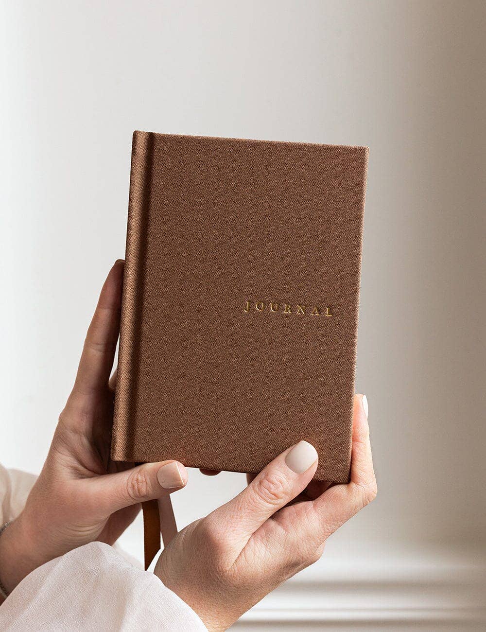 Linen Bound Pocket Journal - Mocha (Lined)