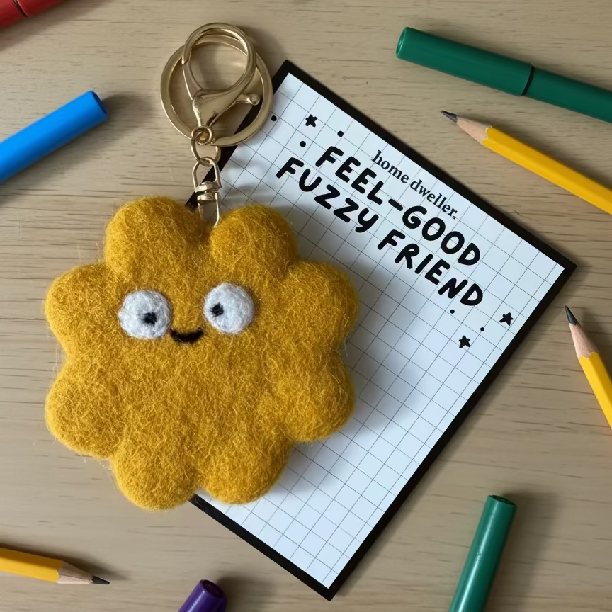 Feel-Good Fuzzy Friend Bag Charm | Keyring