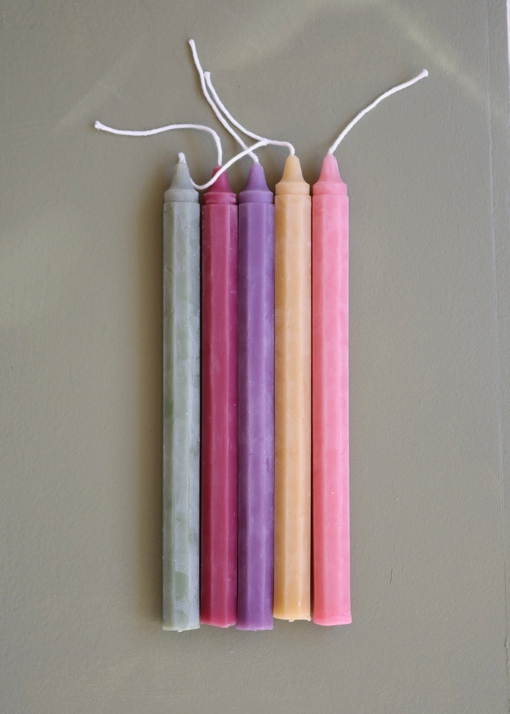 Octagon Taper Beeswax Candle Pair