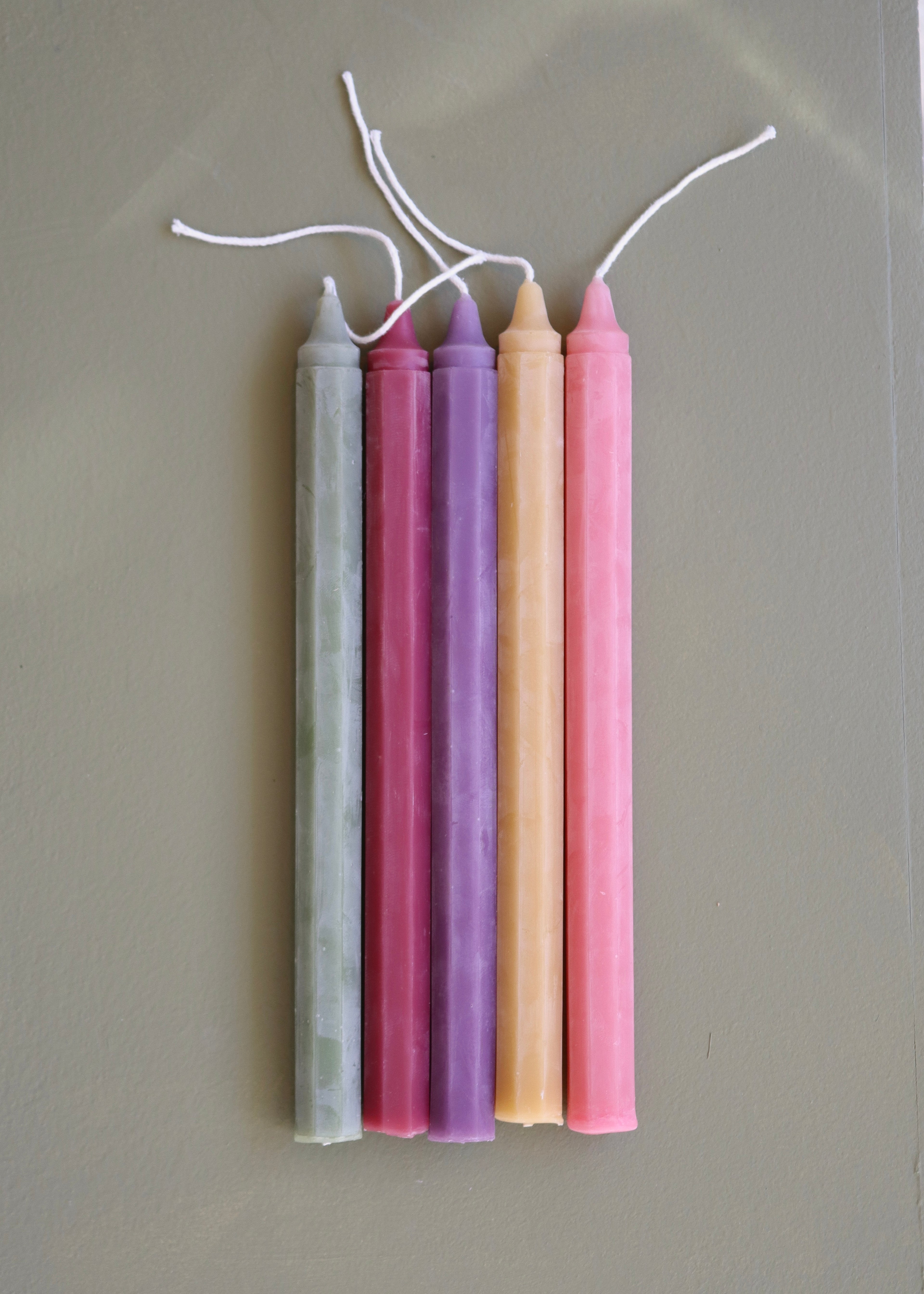Octagon Taper Beeswax Candle Pair