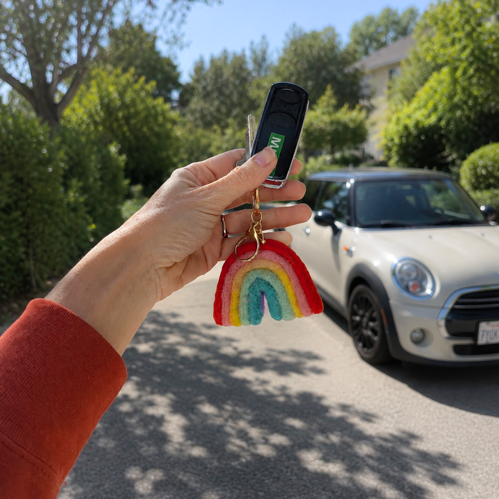 Felt Rainbow Keychain | Bag Charm