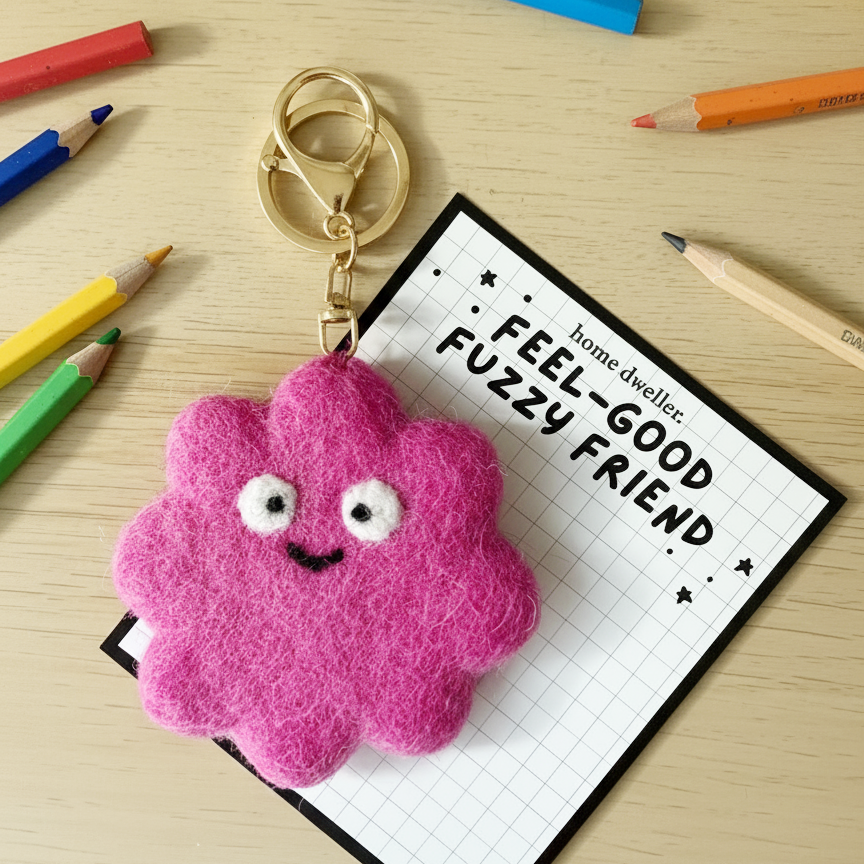 Feel-Good Fuzzy Friend Bag Charm | Keyring