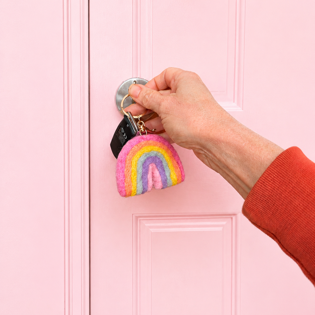 Felt Rainbow Keychain | Bag Charm