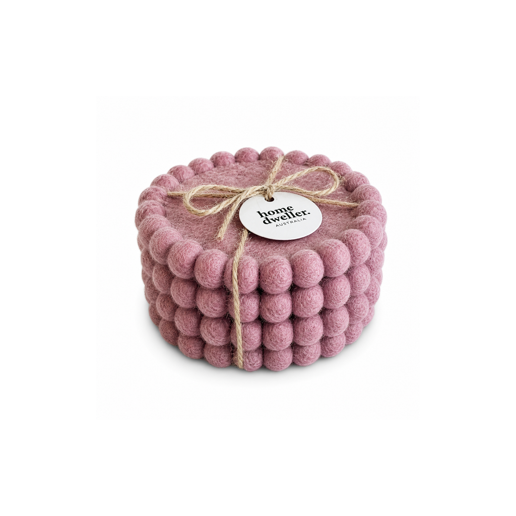 Felt Coaster Set - Vintage Rose