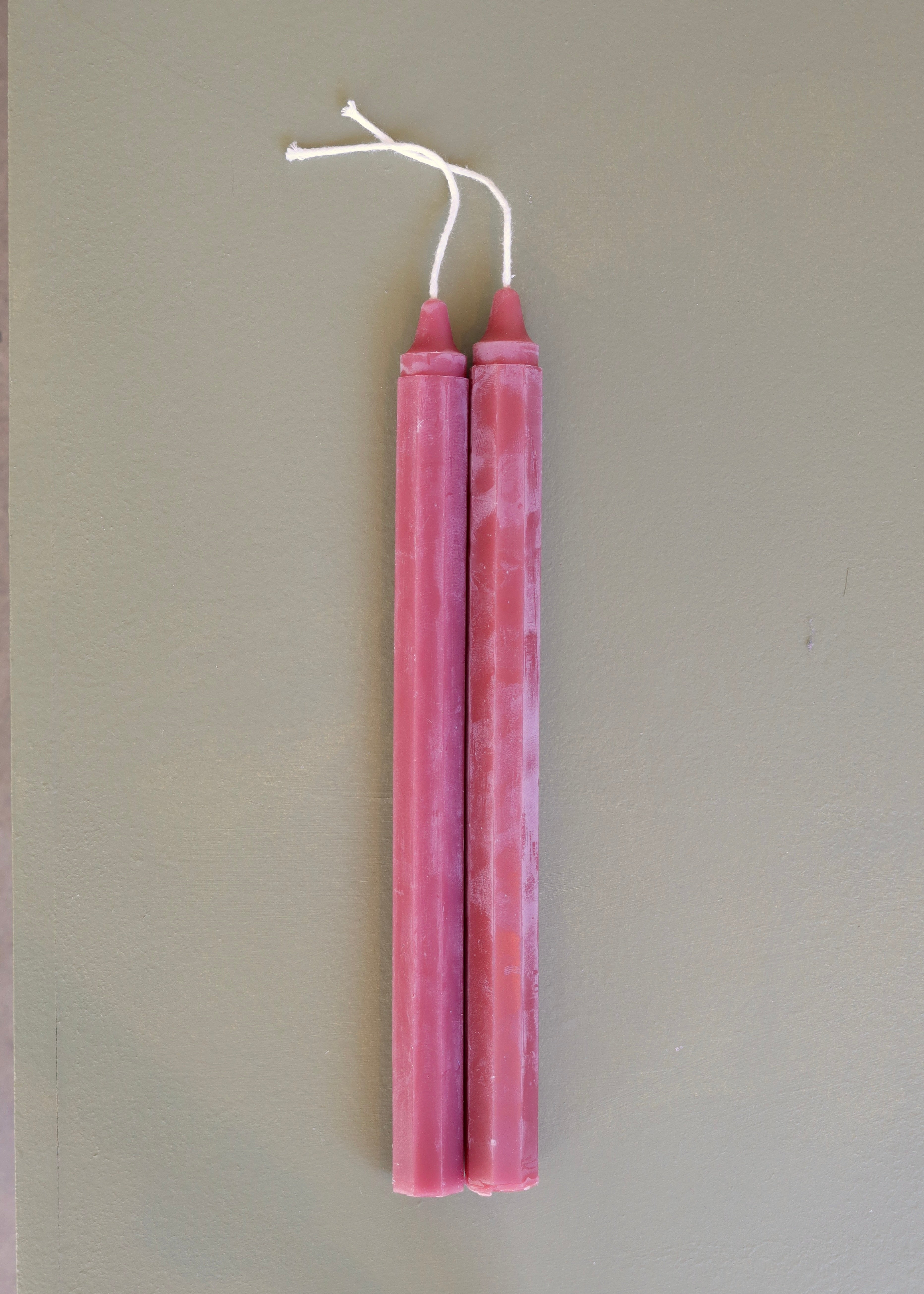 Octagon Taper Beeswax Candle Pair