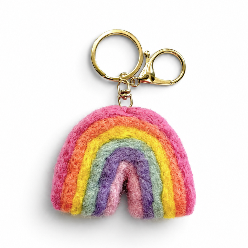 Felt Rainbow Keychain - Bag Charm