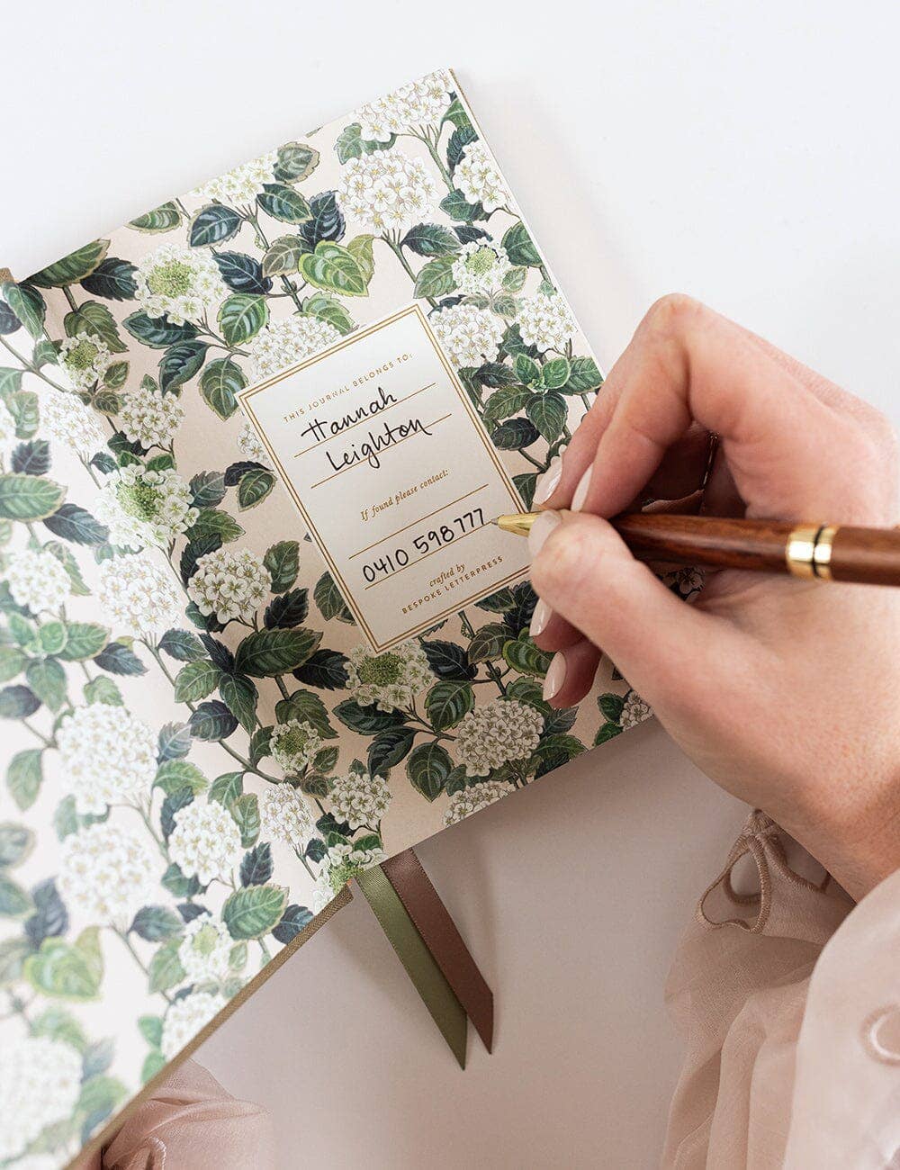 Linen Bound Pocket Journal - Saltmarsh Green (Bullet)