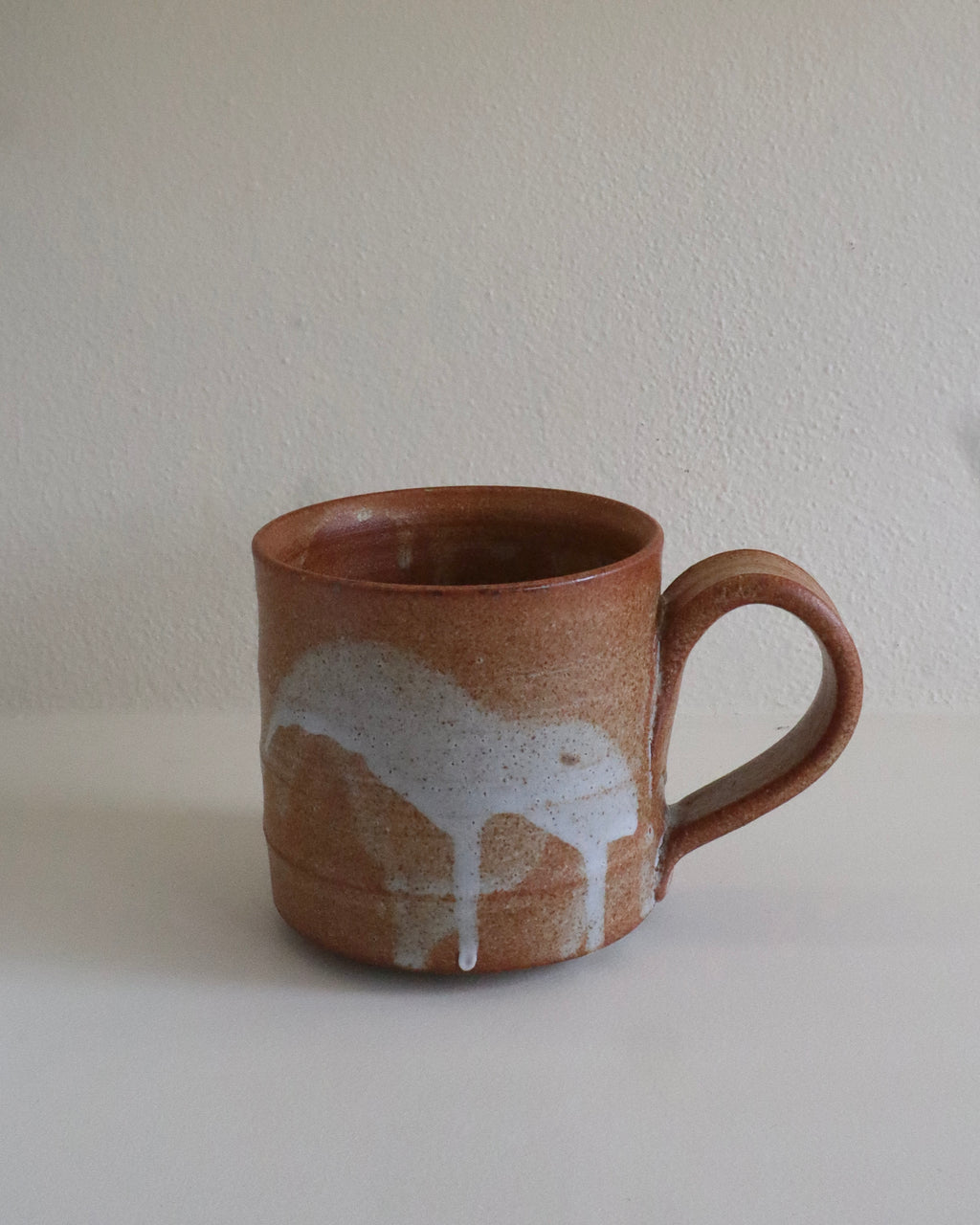 Straight Edge Handmade Mug - Shino