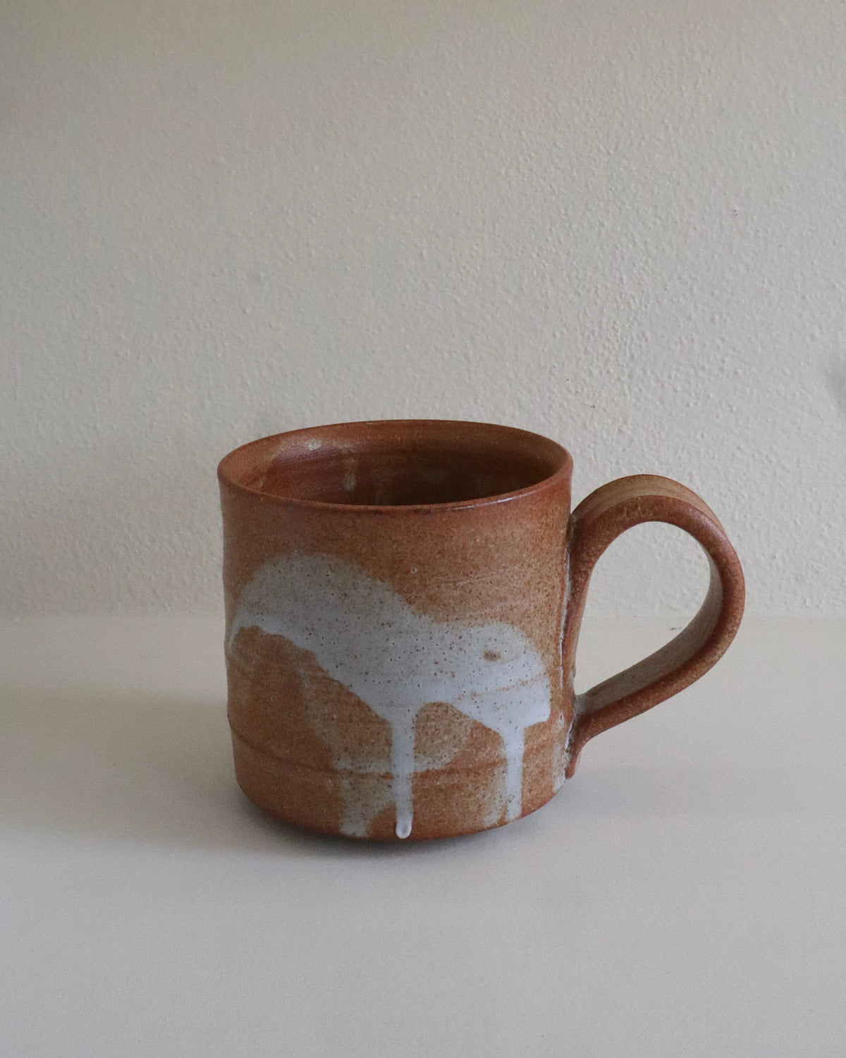 Straight Edge Handmade Mug - Shino