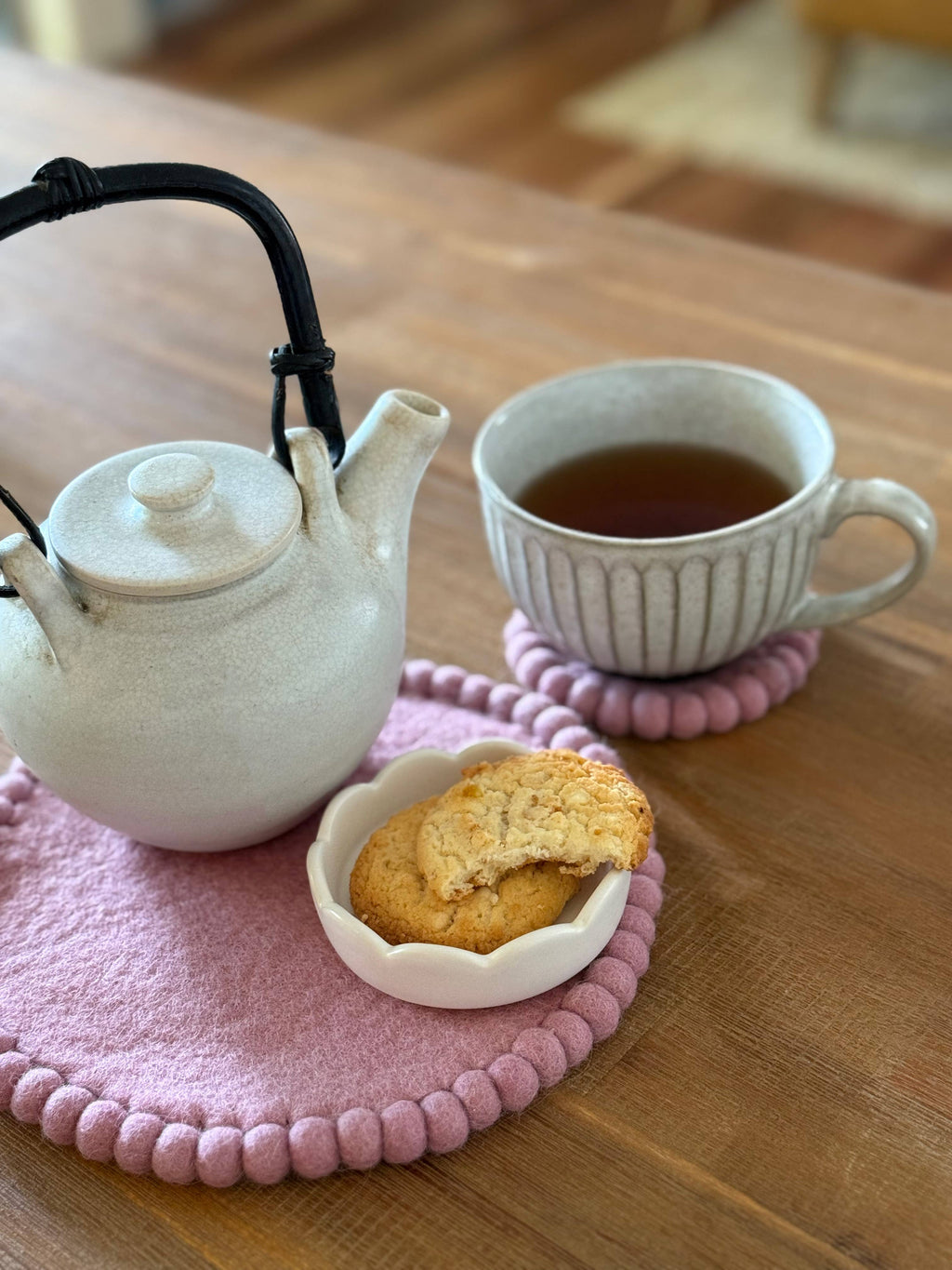 Felt Coaster Set - Vintage Rose