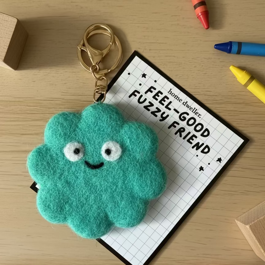 Feel-Good Fuzzy Friend Bag Charm | Keyring