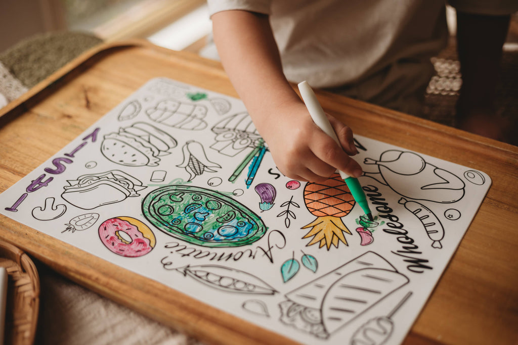 Reusable Silicone Colouring Mat | Kids Travel Activity