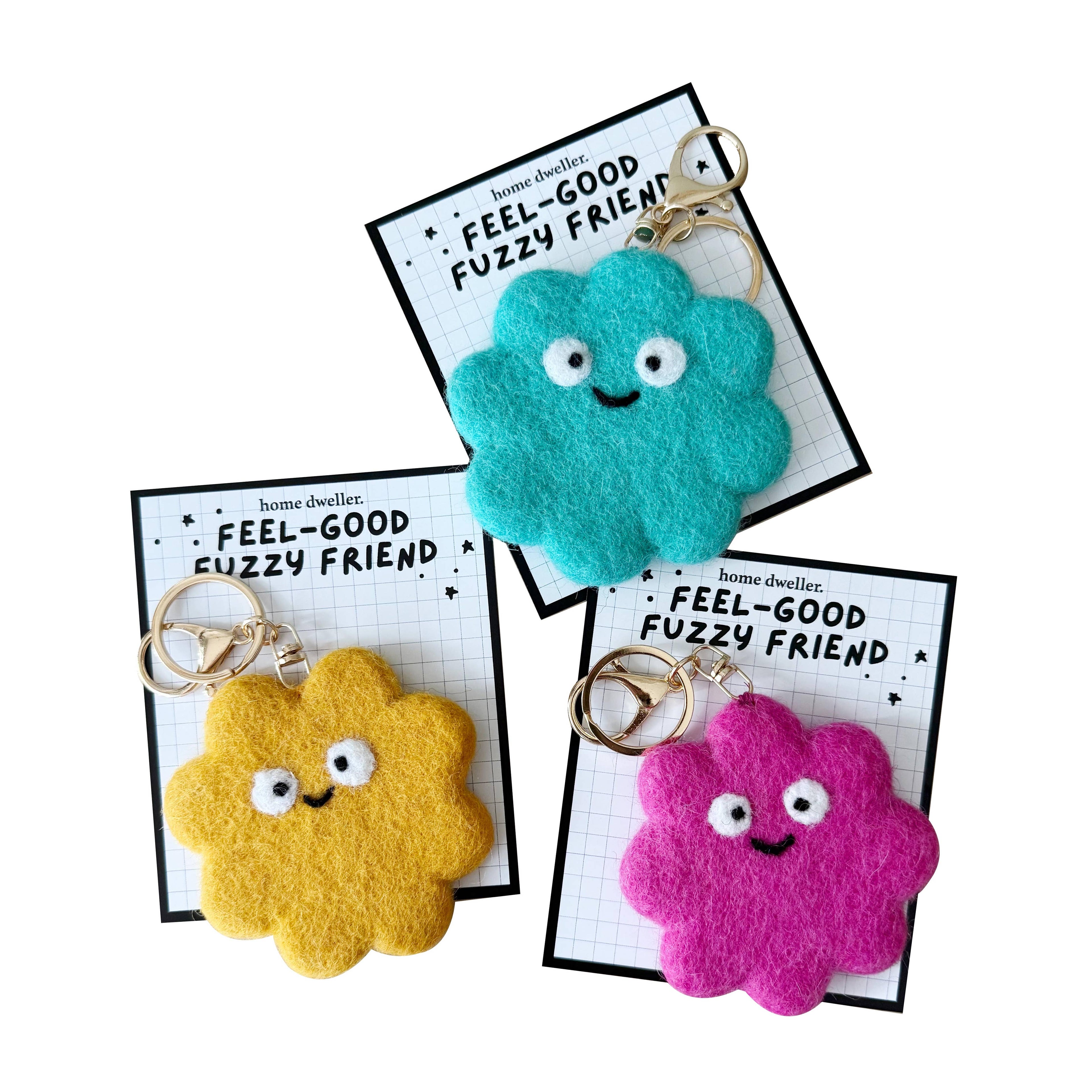 Feel-Good Fuzzy Friend Bag Charm | Keyring
