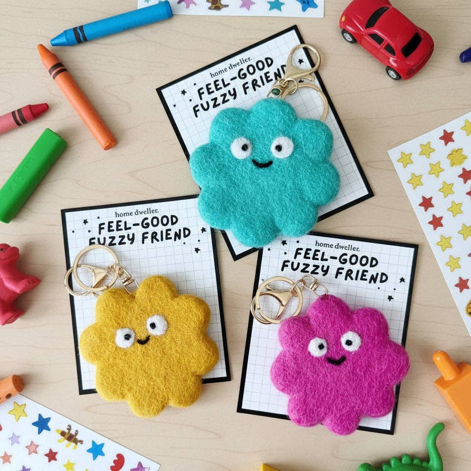Feel-Good Fuzzy Friend Bag Charm | Keyring