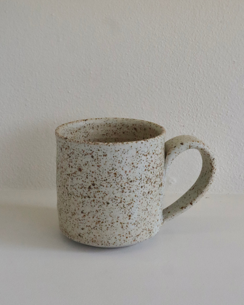 Straight Edge Handmade Mug - Matte Speckled