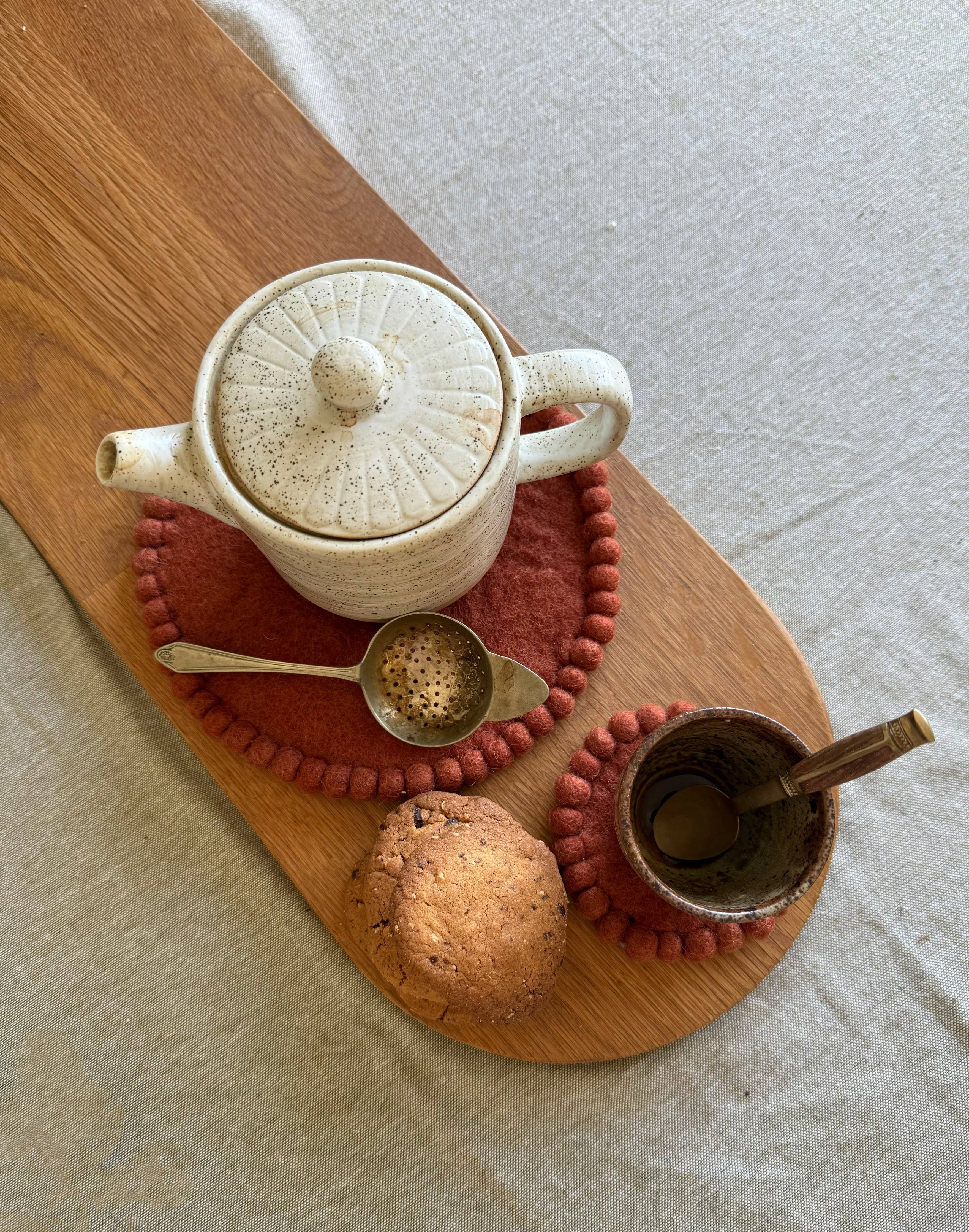 Felt Coaster Set - Spiced Cocoa