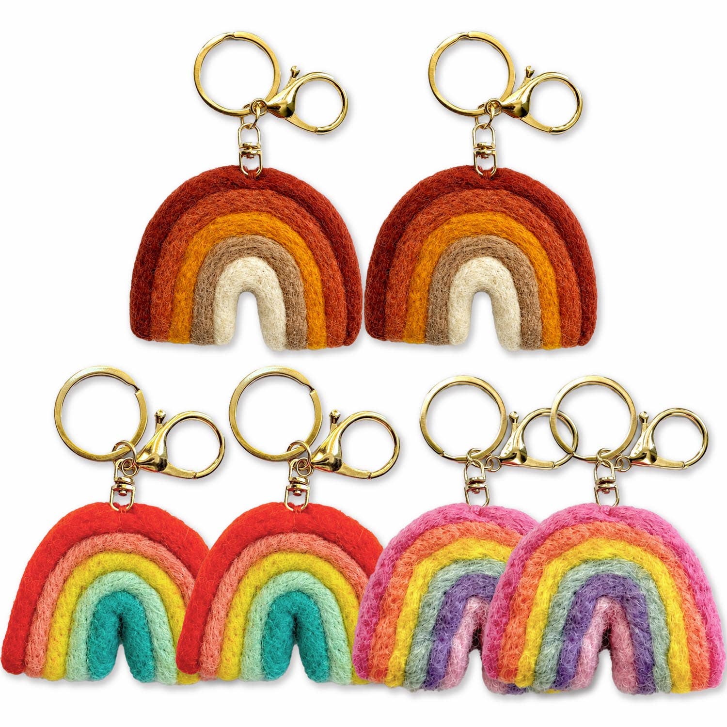 Felt Rainbow Keychain | Bag Charm