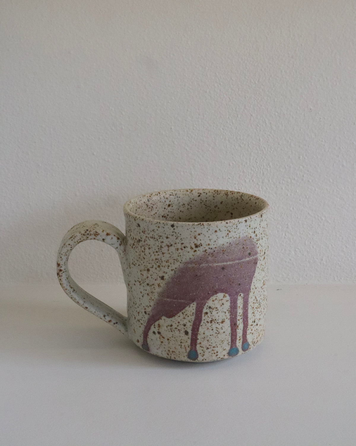 Straight Edge Handmade Mug - Matte Speckled