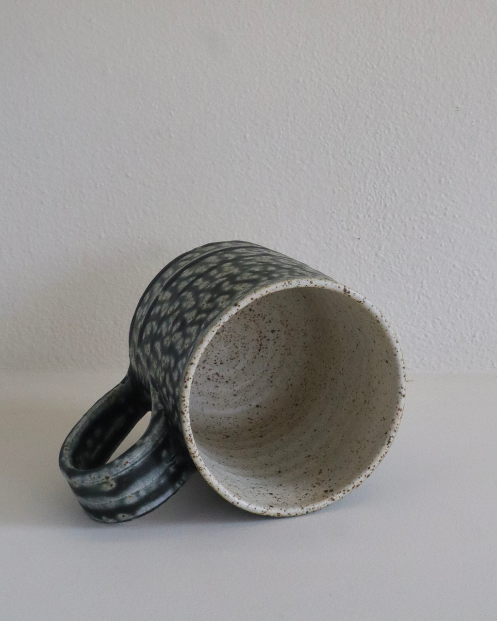 Straight Edge Handmade Mug - Blue Ash