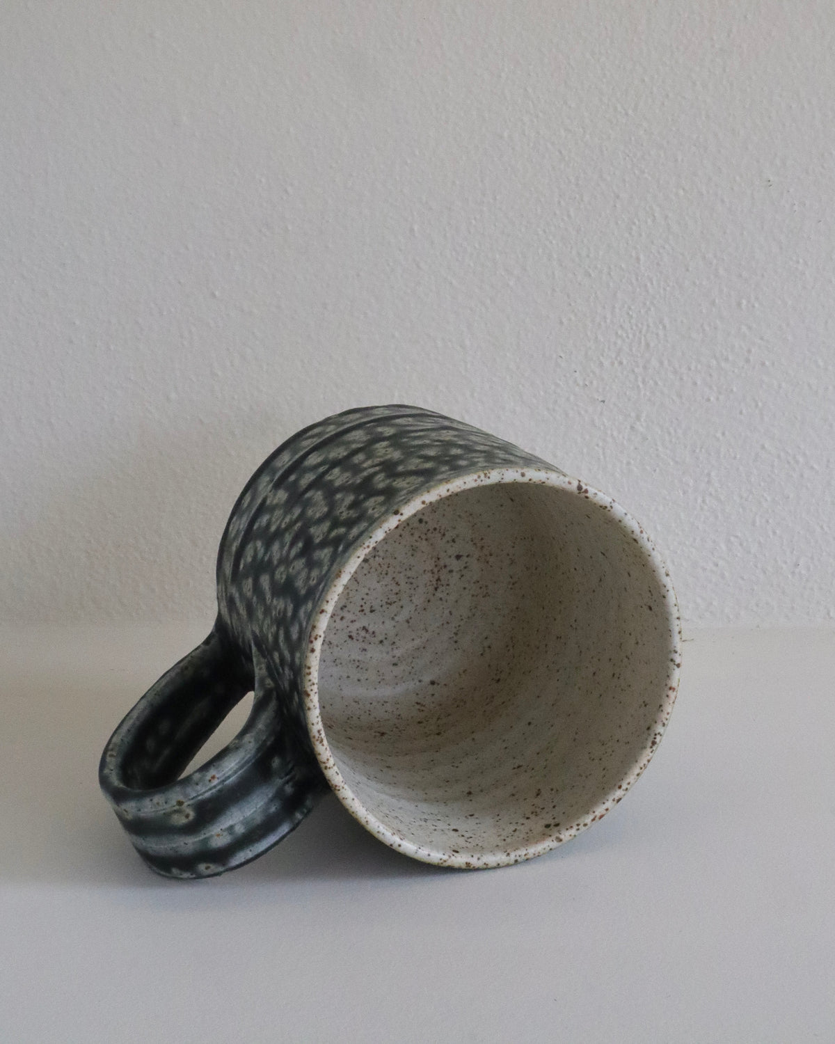 Straight Edge Handmade Mug - Blue Ash
