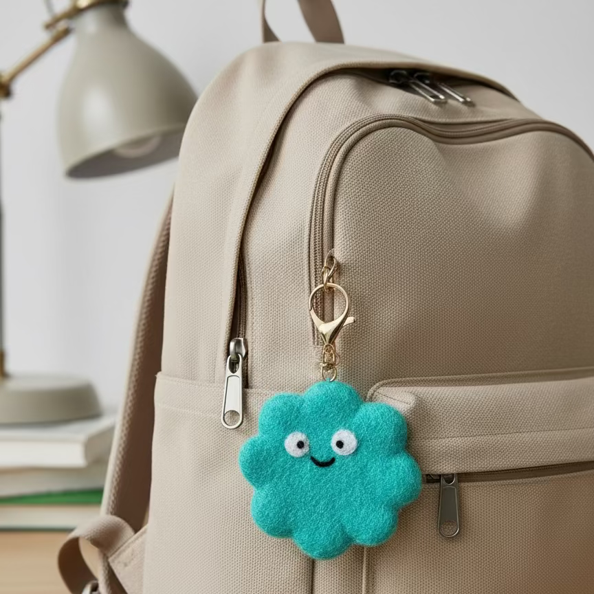 Feel-Good Fuzzy Friend Bag Charm | Keyring