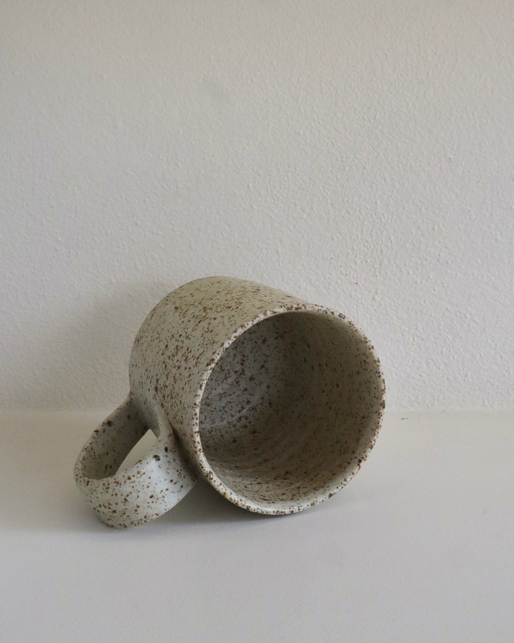 Straight Edge Handmade Mug - Matte Speckled