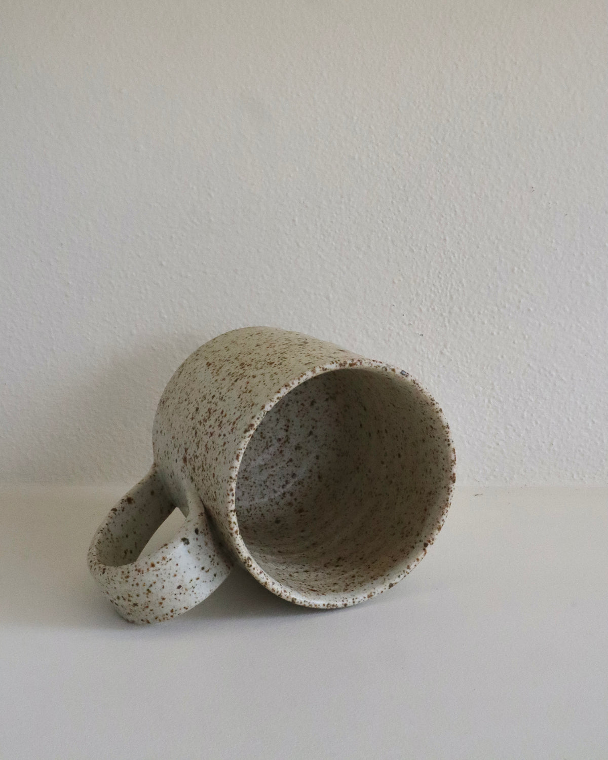 Straight Edge Handmade Mug - Matte Speckled