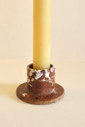 Single Beeswax Candle & Holder Duo