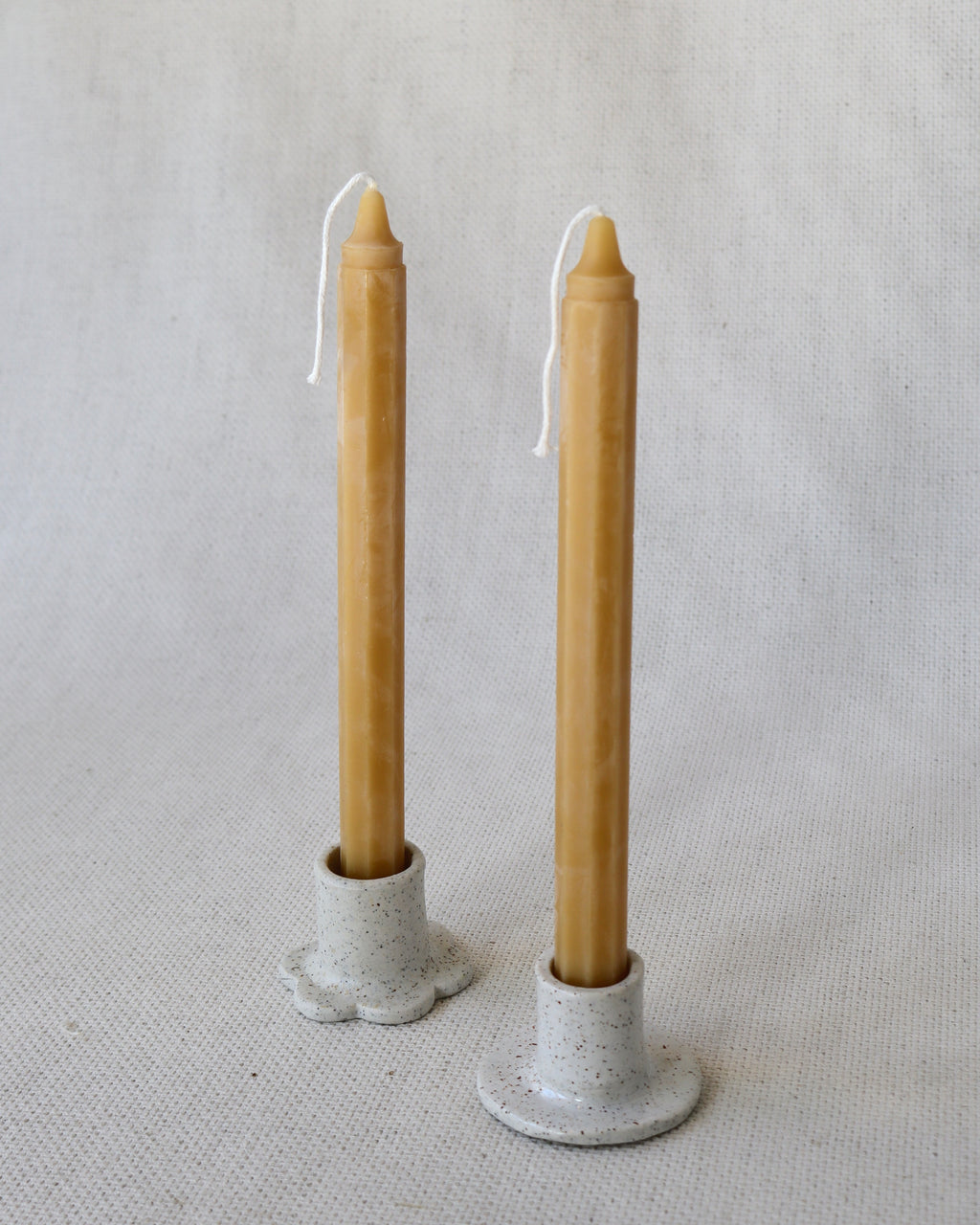 Octagon Taper Beeswax Candle Pair