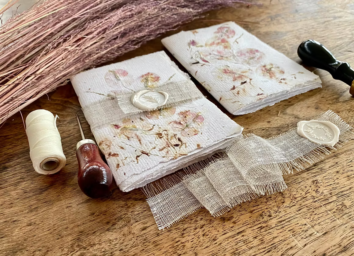 Handmade Paper Notebook Mini A6