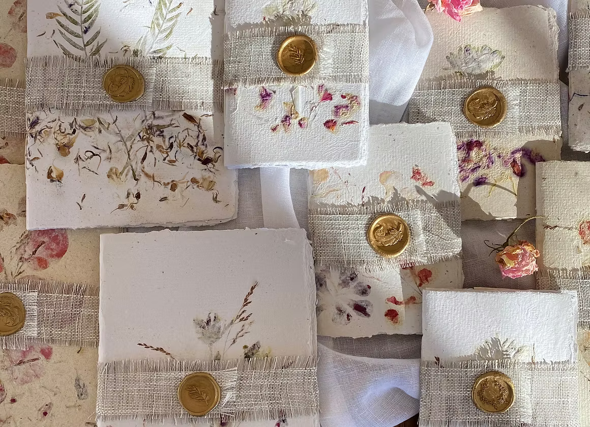 Handmade Paper Notebook Mini A6