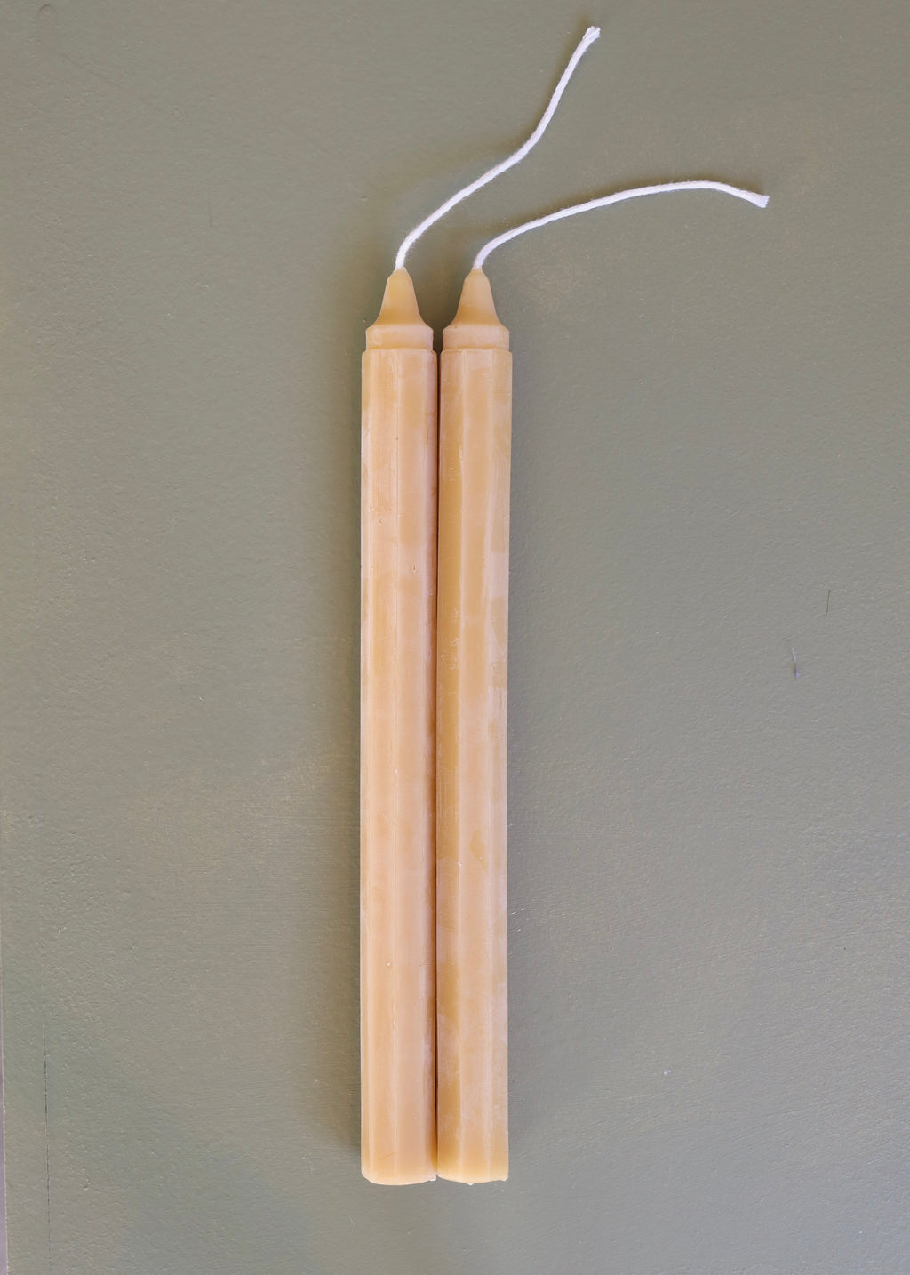 Octagon Taper Beeswax Candle Pair