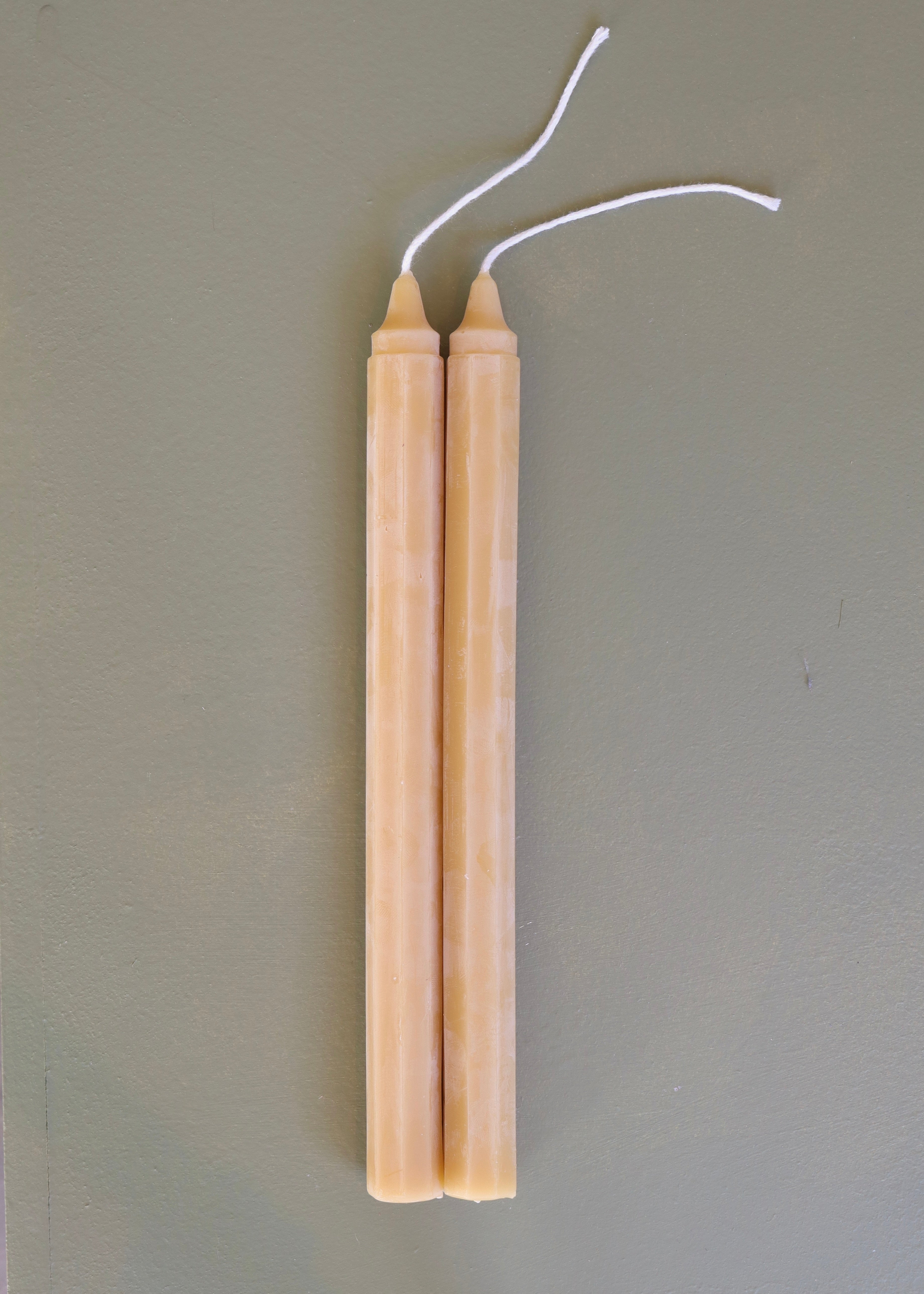 Octagon Taper Beeswax Candle Pair