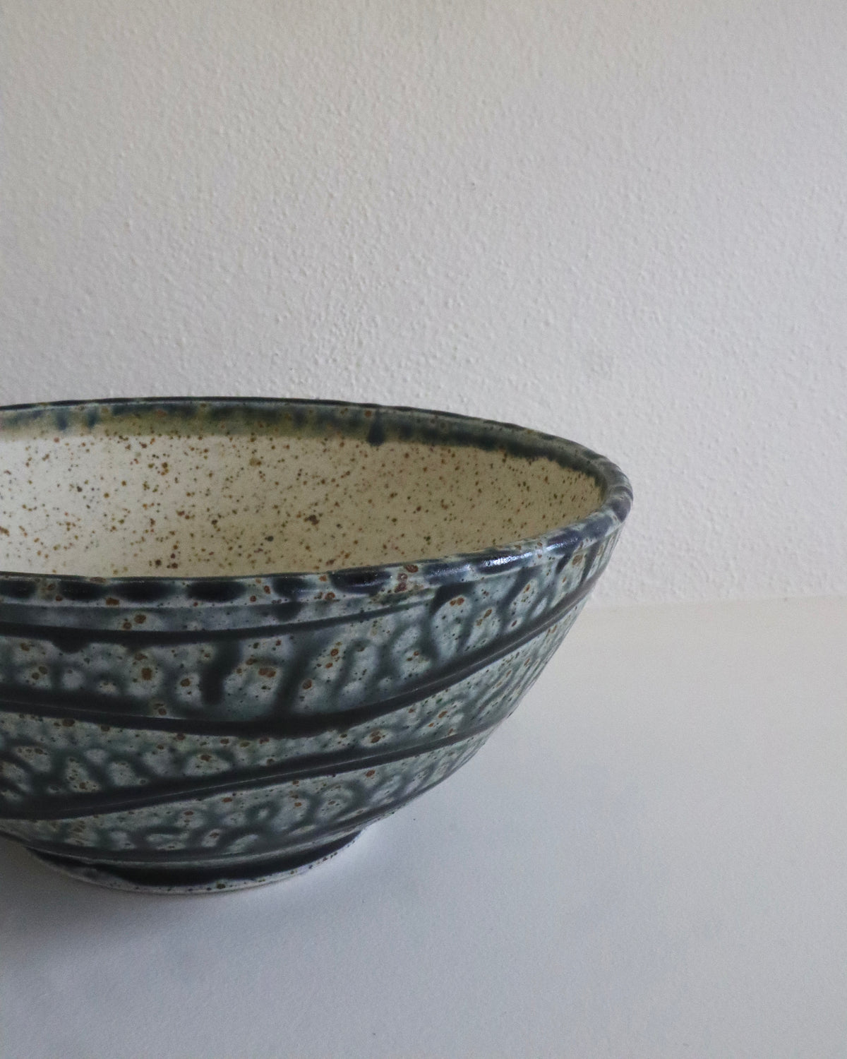 Handmade Pottery Bowl - Ash Blue