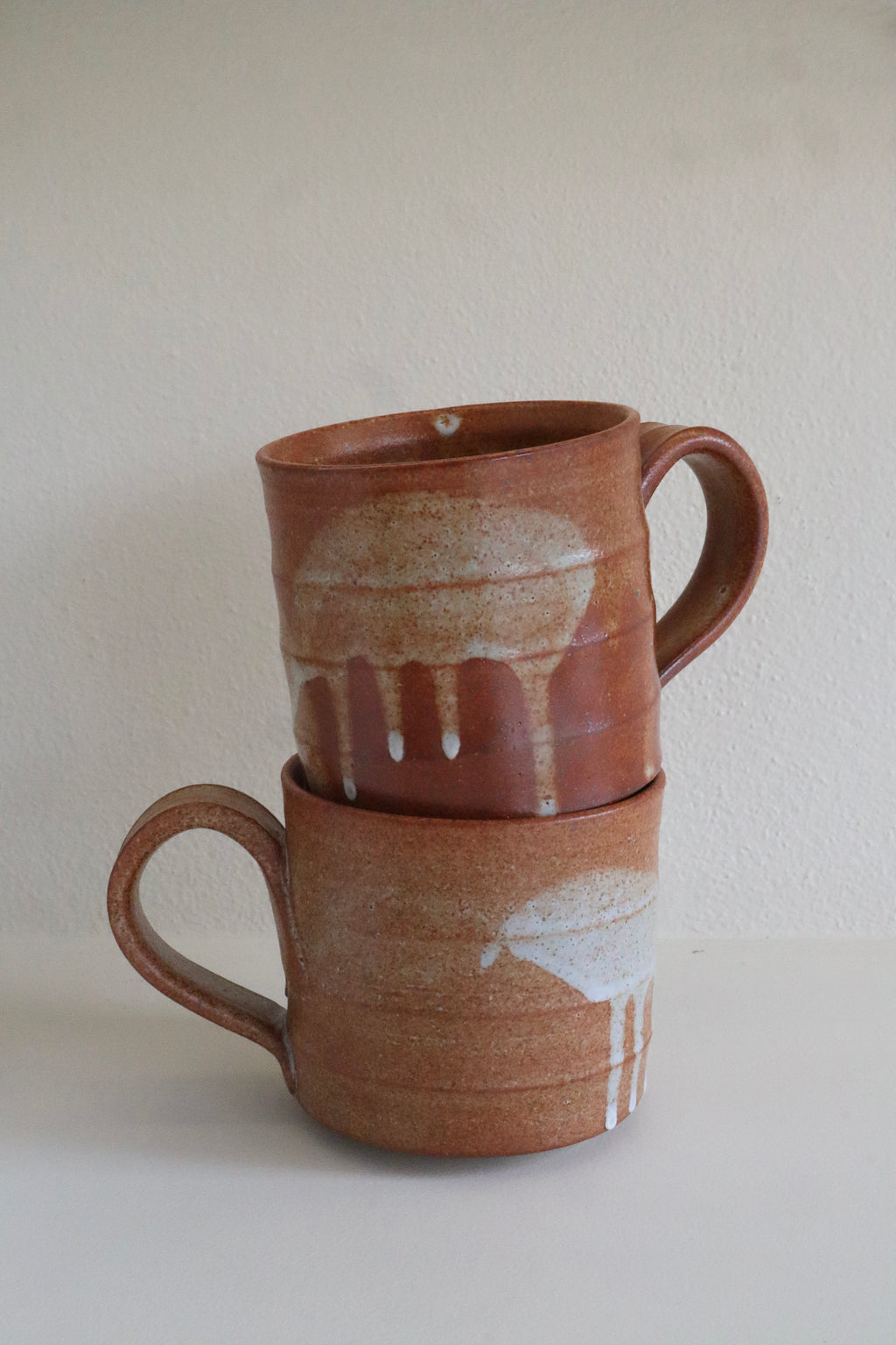 Straight Edge Handmade Mug - Shino