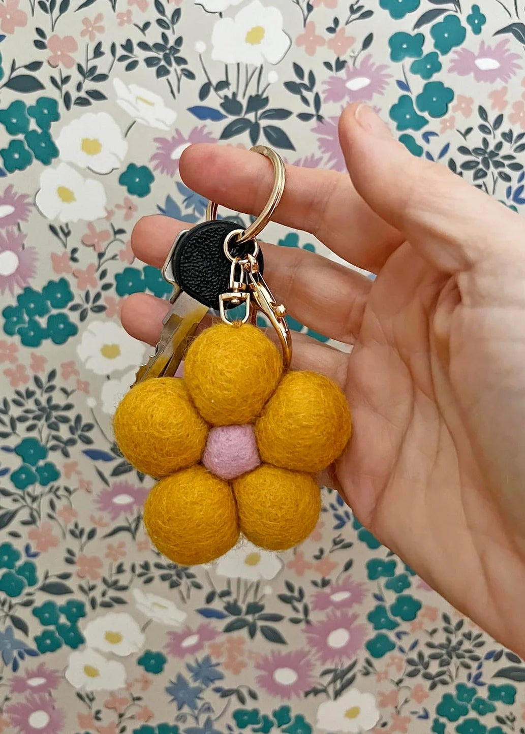 Flower Felt Keychain