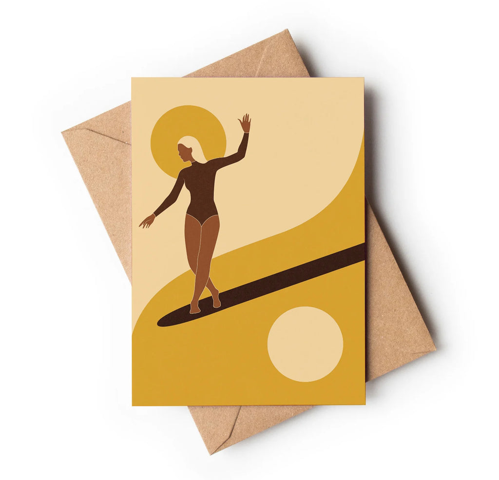 Yin Yang Surfer Card