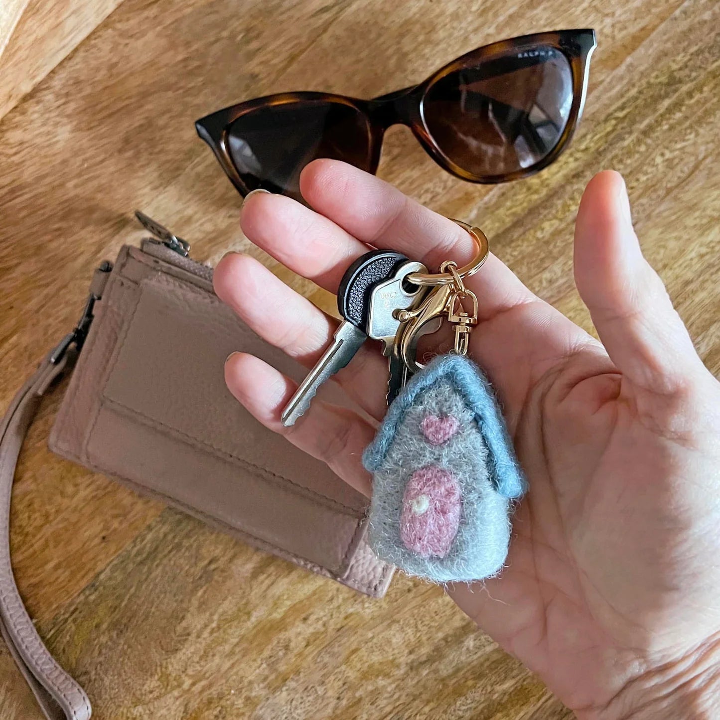House Felt Keychain