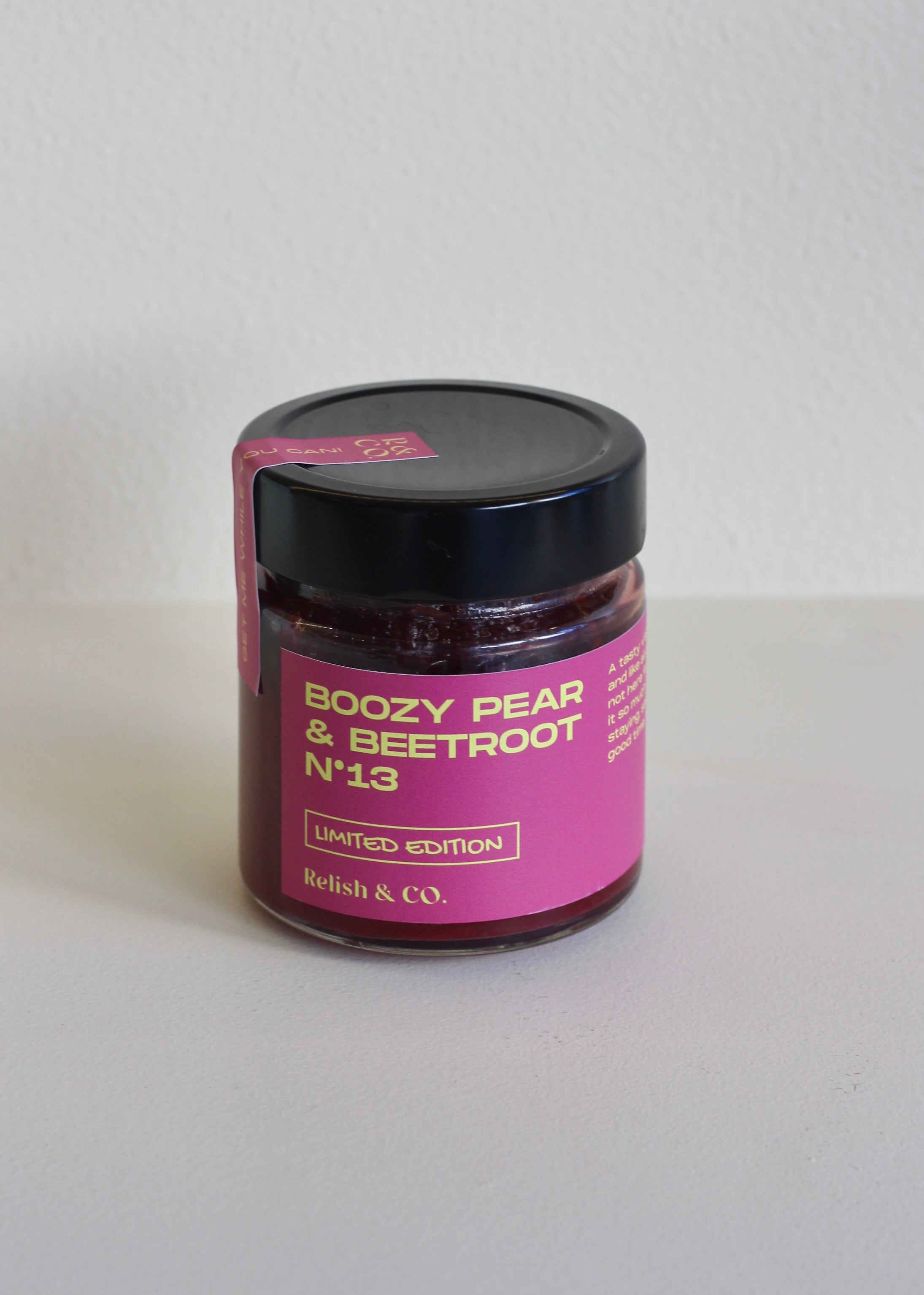 Boozy Pear and Beetroot Relish