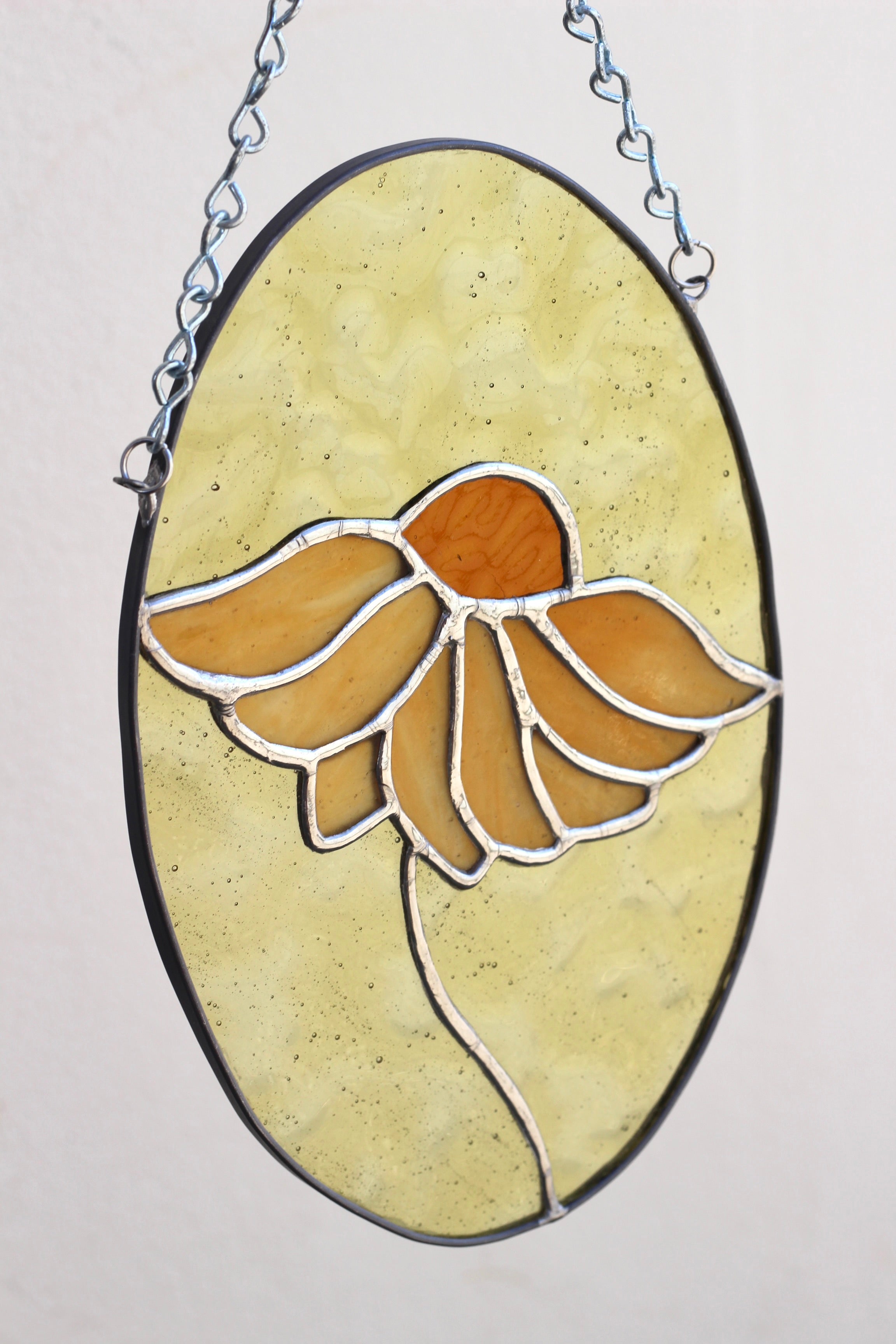 Poppy Hanging Stained Glass