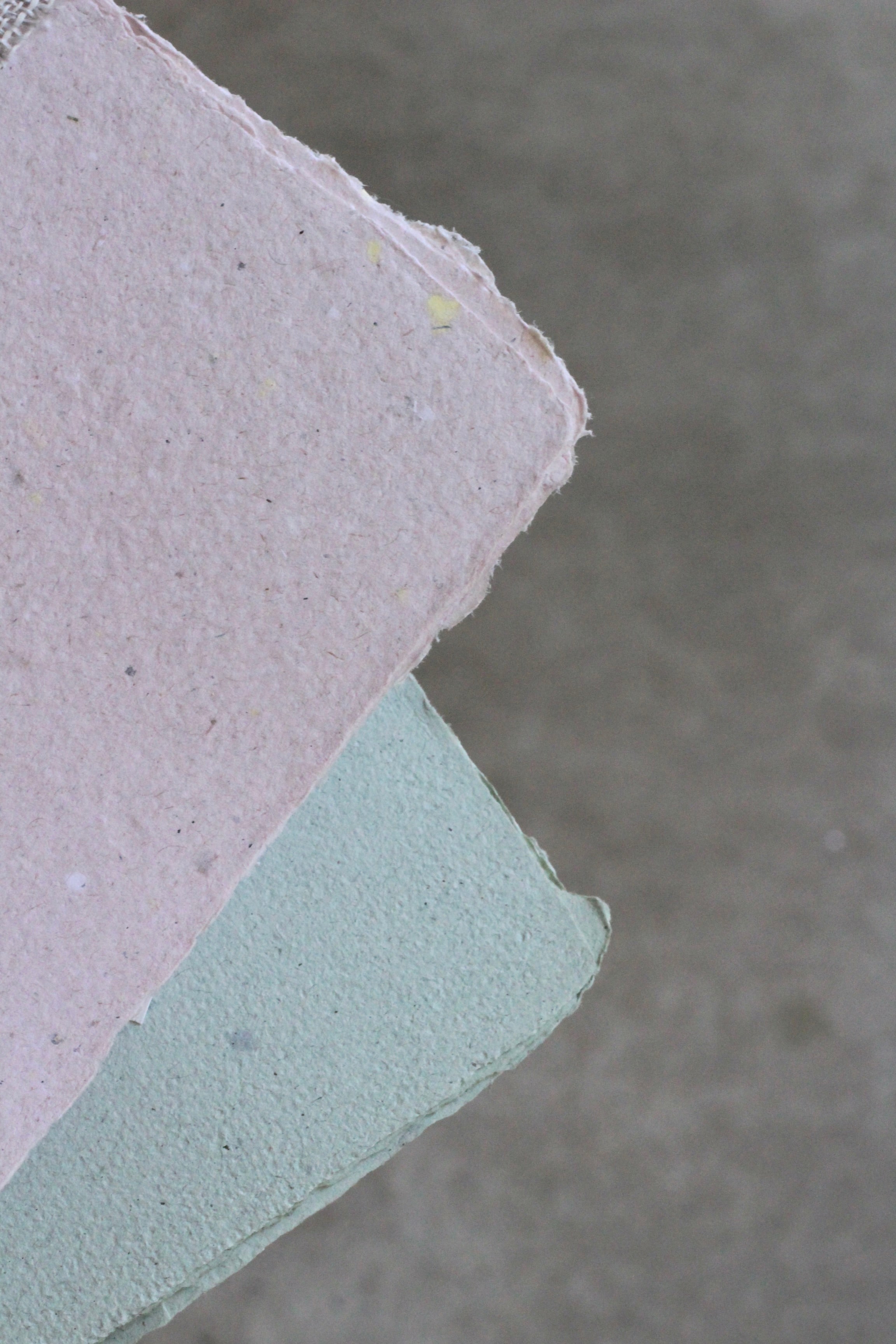 Handmade Pink & Green Paper Bundle of 5