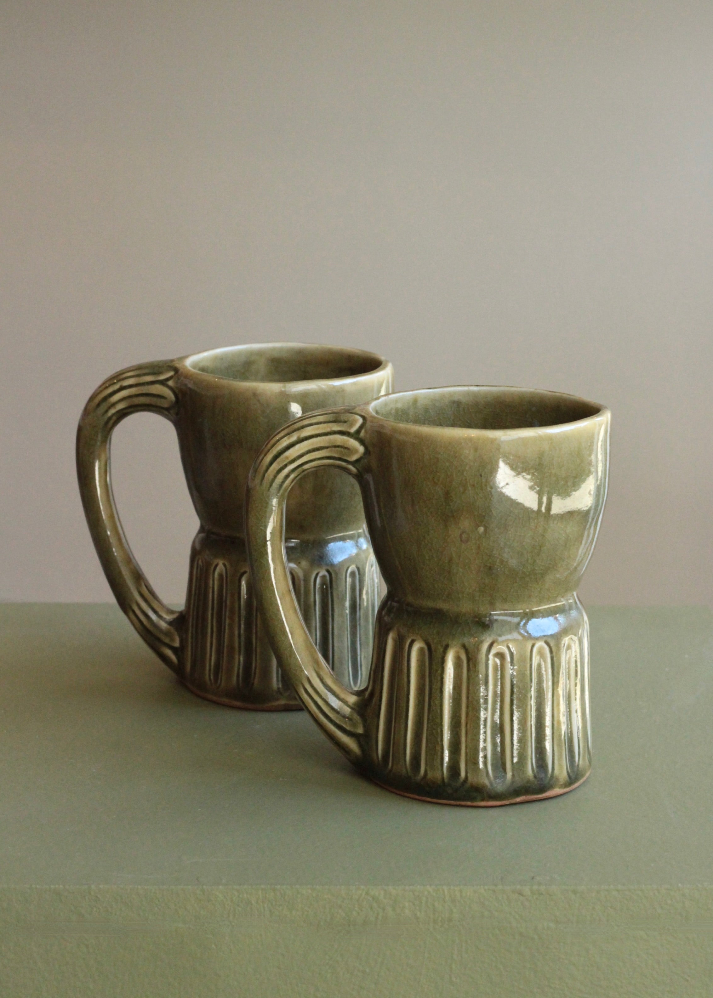 Vintage Handmade Mugs Set of 6