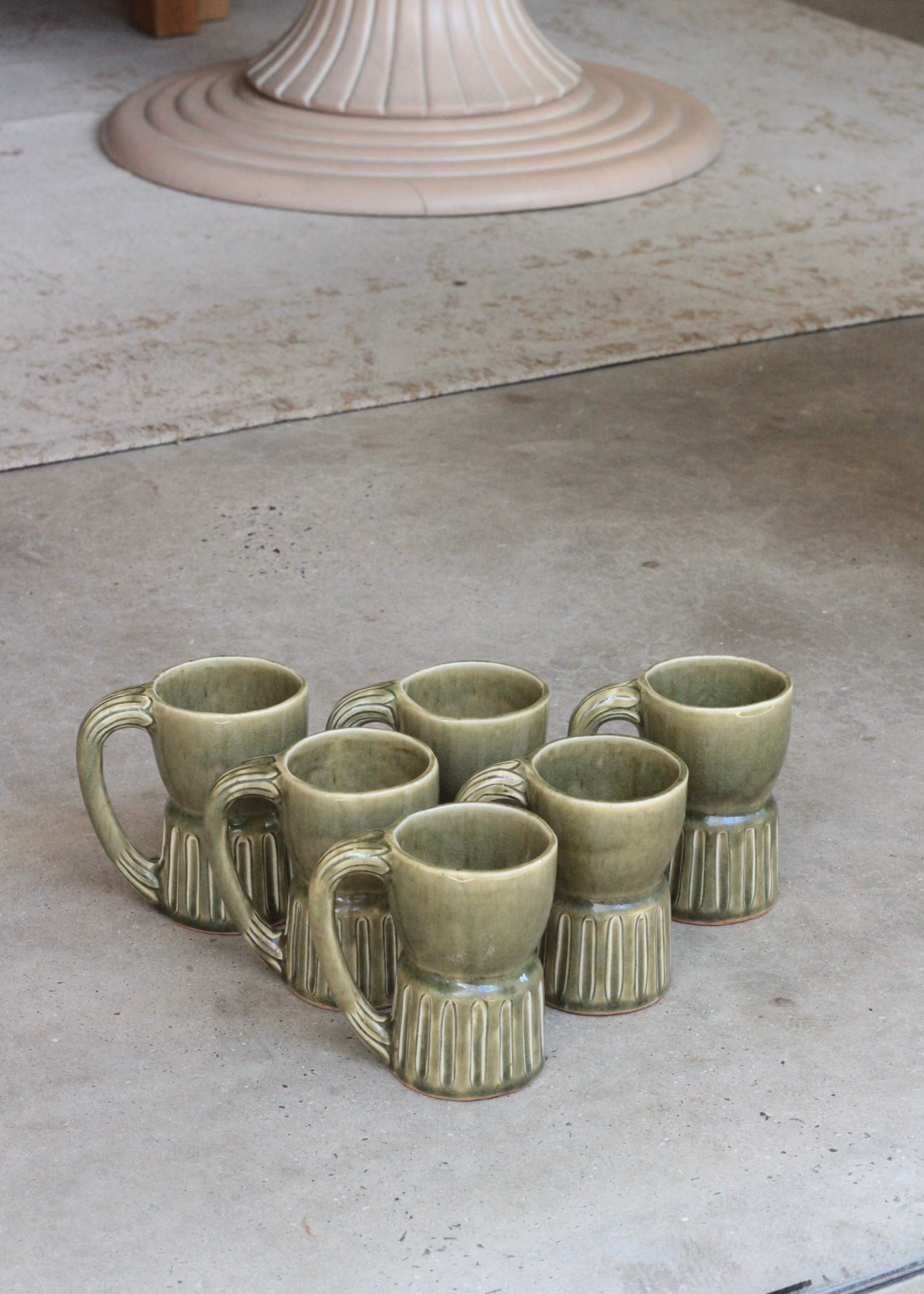 Vintage Handmade Mugs Set of 6