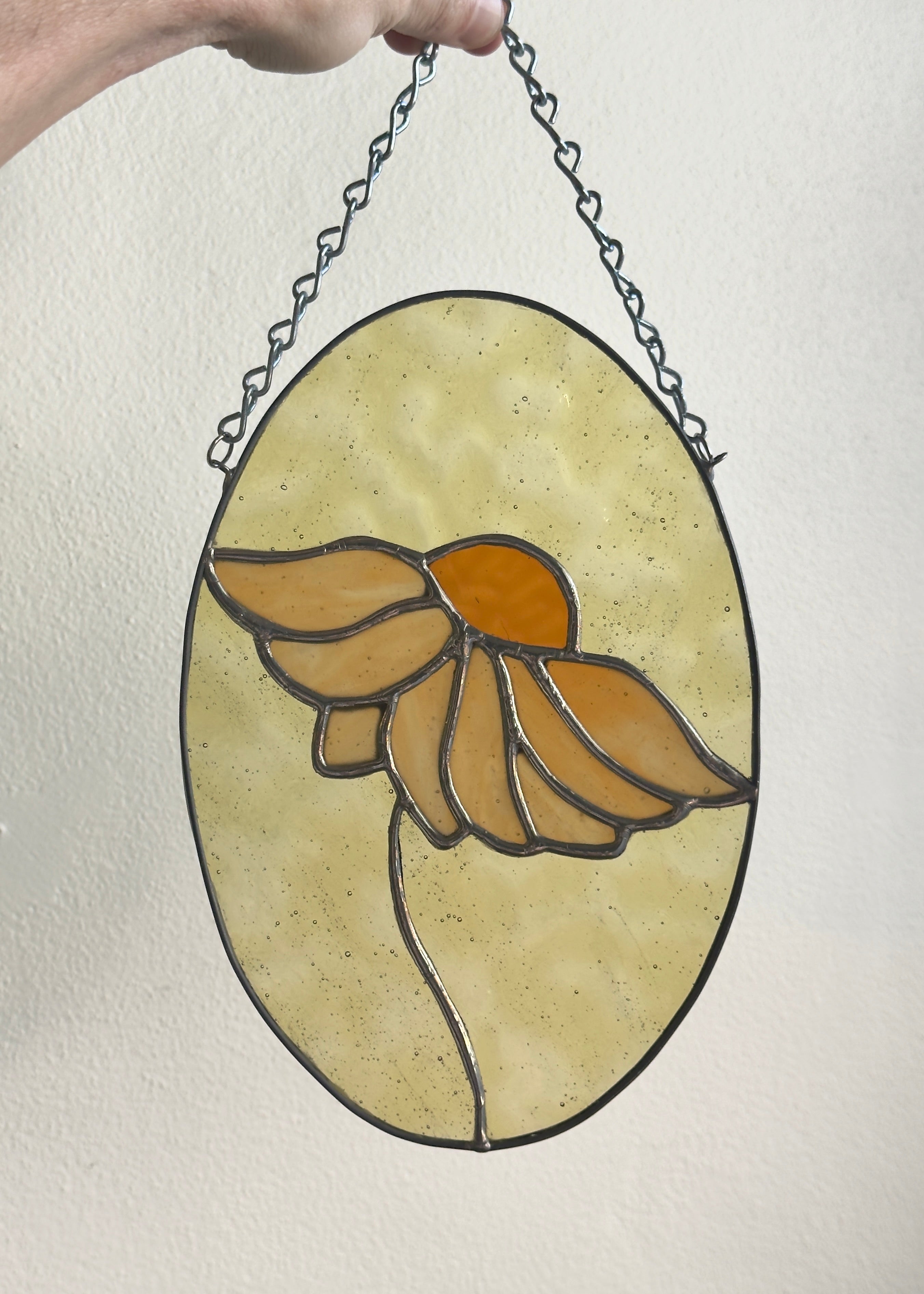 Poppy Hanging Stained Glass