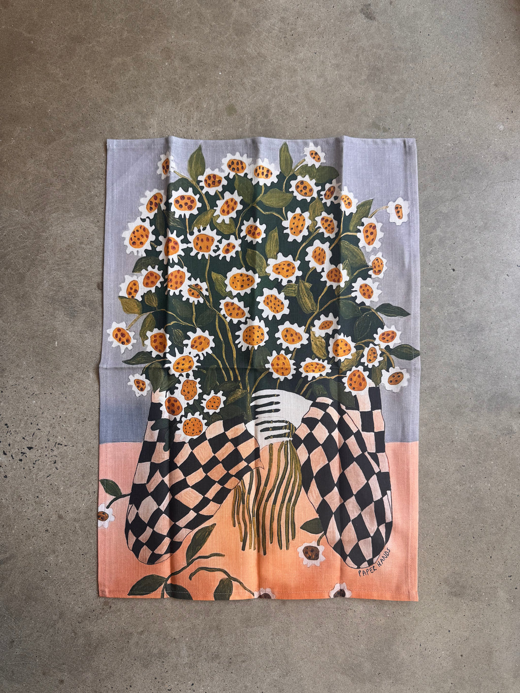 Paper Hands Teatowel