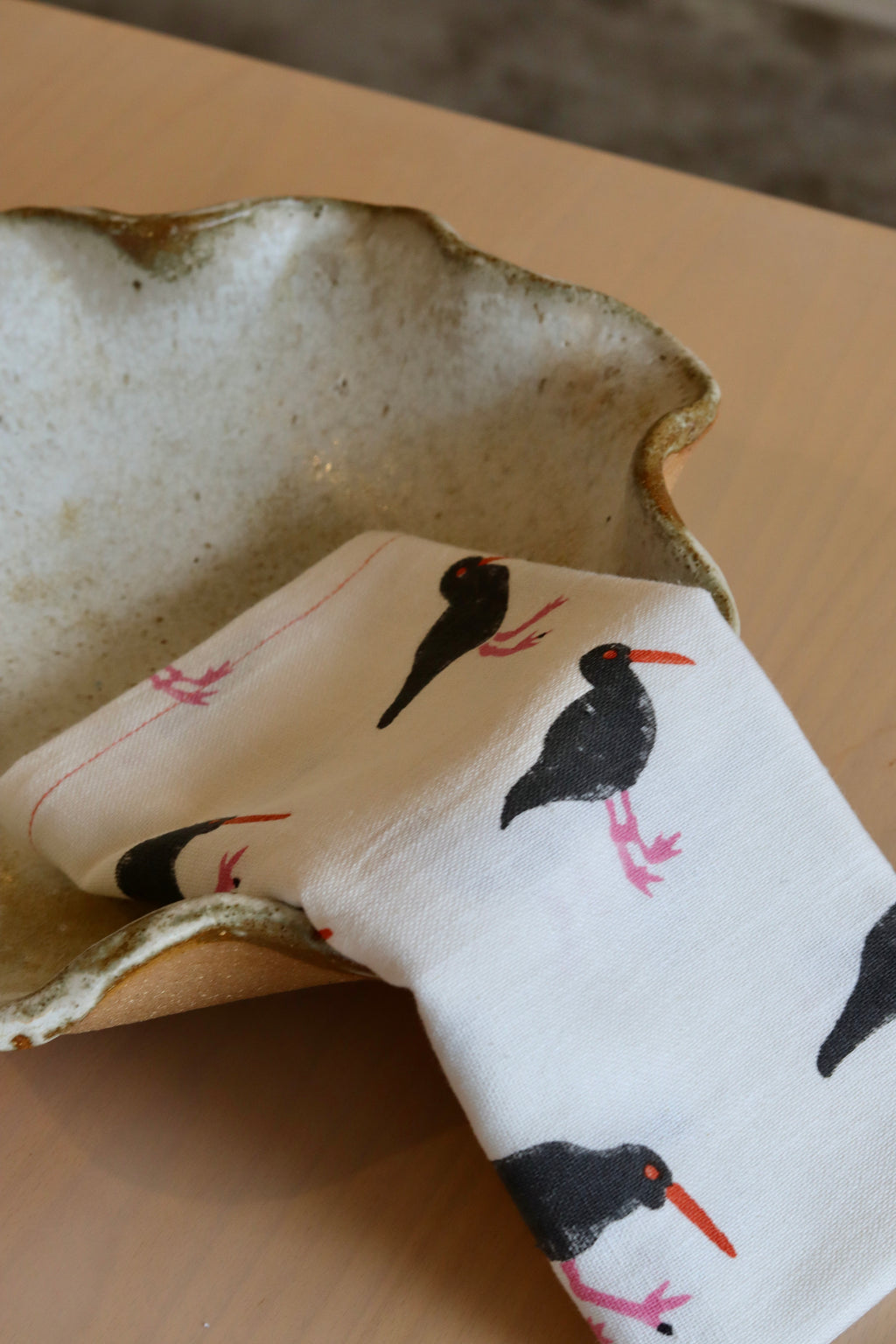 Sooty Oyster Catcher Tea Towel