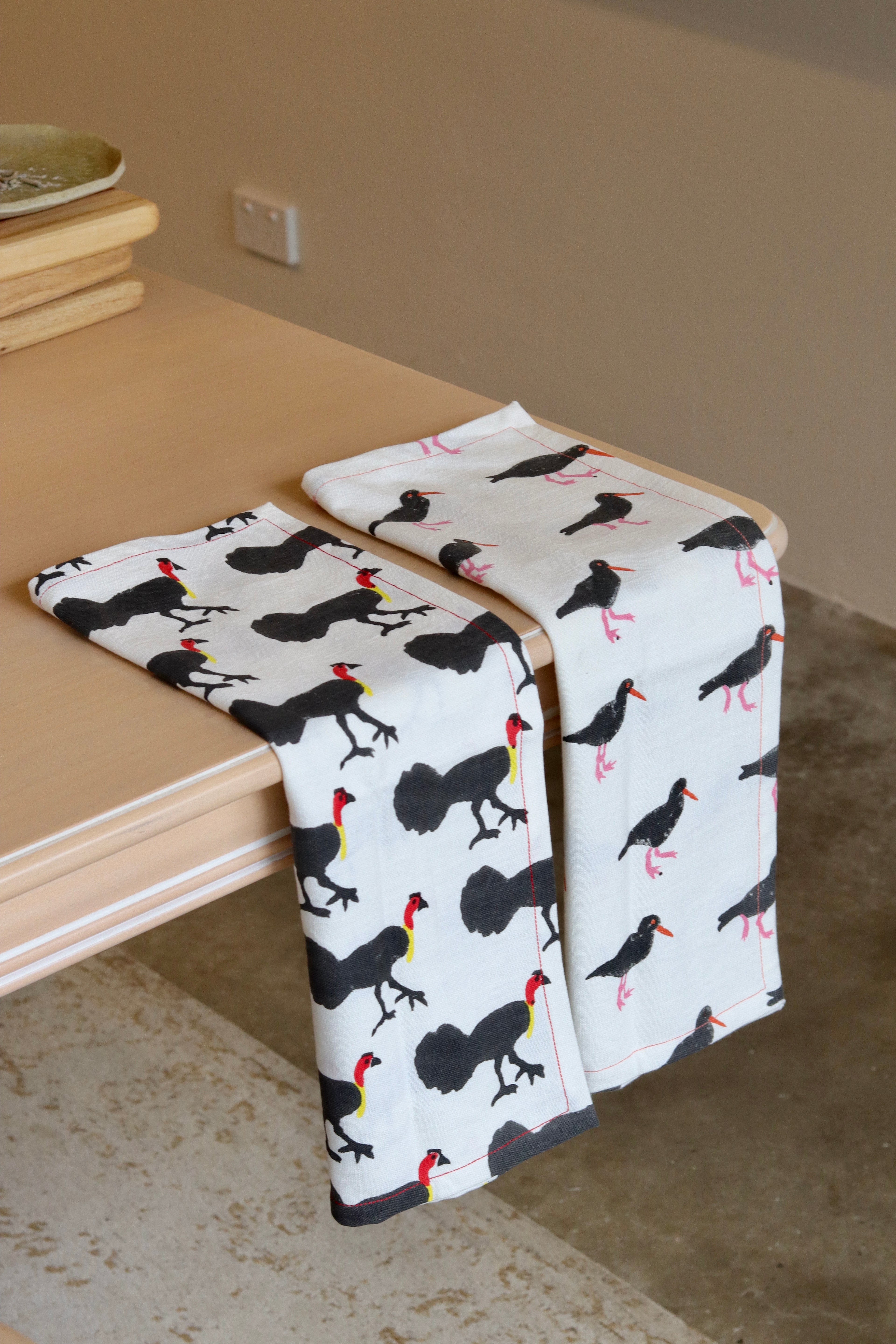 Sooty Oyster Catcher Tea Towel