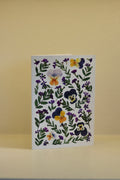 Viola and Cuphea Pressed Flower Card